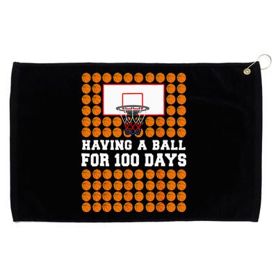 100 Days Of School Basketball 100th Day Balls For Boy Grommeted Golf Towel