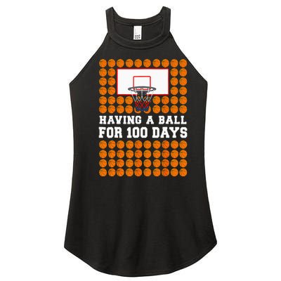 100 Days Of School Basketball 100th Day Balls For Boy Women's Perfect Tri Rocker Tank