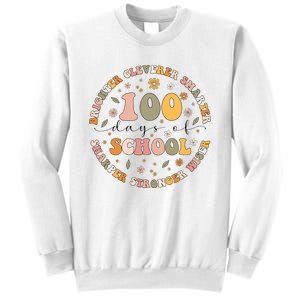 100 Days Of Shool Brighter Cleverer Smarter Sharper Stronger Wiser Sweatshirt