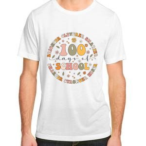 100 Days Of Shool Brighter Cleverer Smarter Sharper Stronger Wiser Adult ChromaSoft Performance T-Shirt