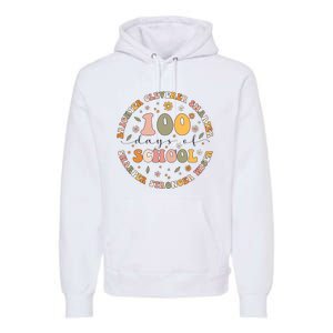 100 Days Of Shool Brighter Cleverer Smarter Sharper Stronger Wiser Premium Hoodie