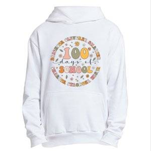 100 Days Of Shool Brighter Cleverer Smarter Sharper Stronger Wiser Urban Pullover Hoodie