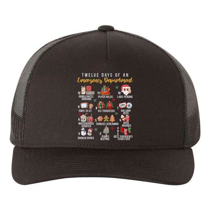 12 Days Of An Emergency Department Er Nurse Christmas Yupoong Adult 5-Panel Trucker Hat