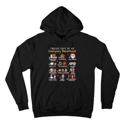 12 Days Of An Emergency Department Er Nurse Christmas Hoodie