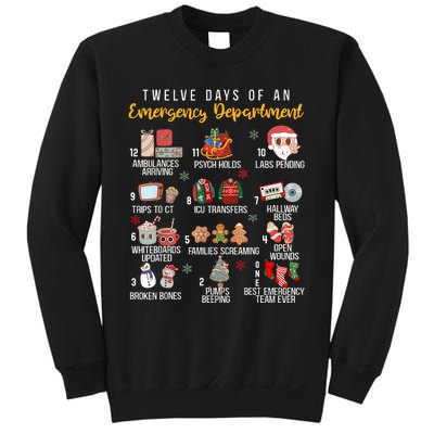 12 Days Of An Emergency Department Er Nurse Christmas Sweatshirt