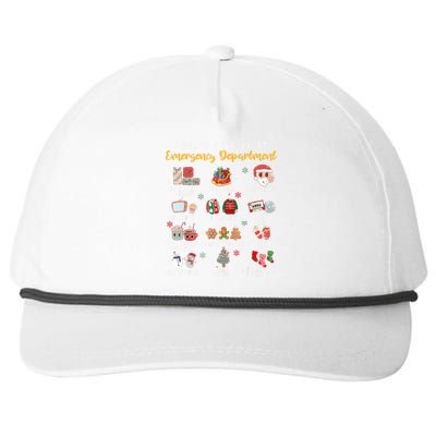 12 Days Of An Emergency Department Er Nurse Christmas Snapback Five-Panel Rope Hat