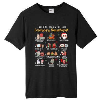 12 Days Of An Emergency Department Er Nurse Christmas Tall Fusion ChromaSoft Performance T-Shirt