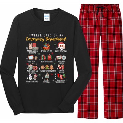 12 Days Of An Emergency Department Er Nurse Christmas Long Sleeve Pajama Set