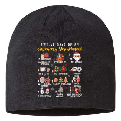 12 Days Of An Emergency Department Er Nurse Christmas Sustainable Beanie