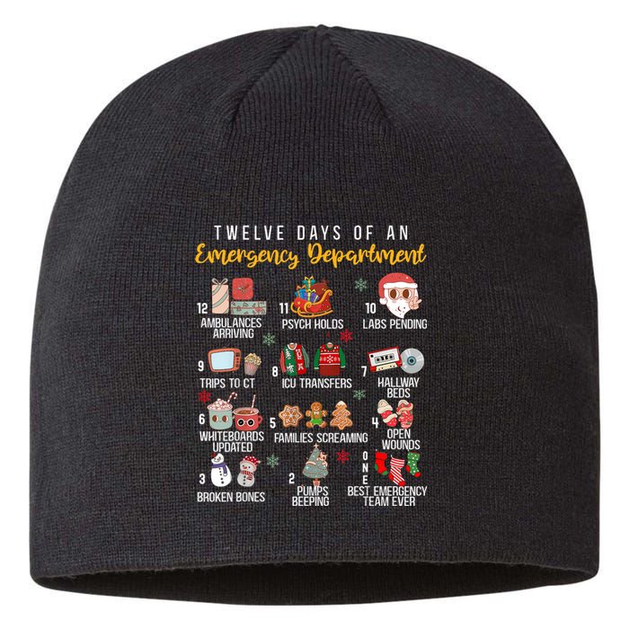 12 Days Of An Emergency Department Er Nurse Christmas Sustainable Beanie