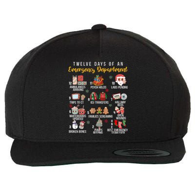 12 Days Of An Emergency Department Er Nurse Christmas Wool Snapback Cap