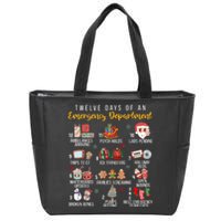 12 Days Of An Emergency Department Er Nurse Christmas Zip Tote Bag