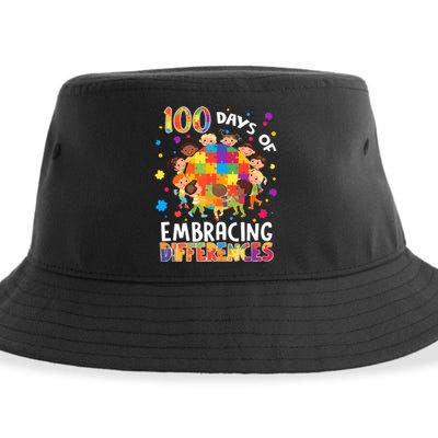 100 Days Of Embracing Differences Autism Awareness Sustainable Bucket Hat