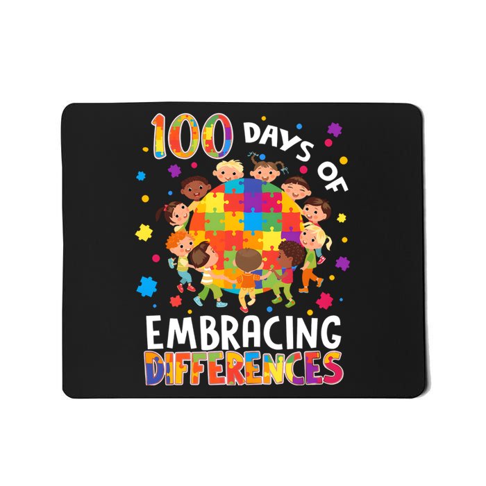 100 Days Of Embracing Differences Autism Awareness Mousepad