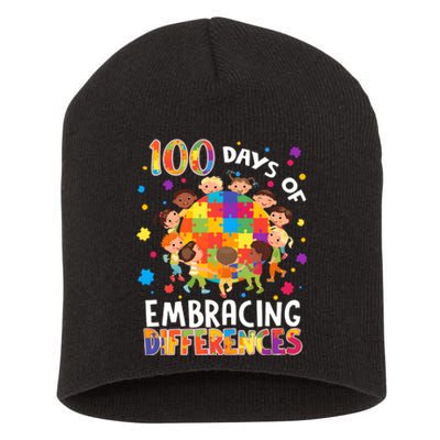 100 Days Of Embracing Differences Autism Awareness Short Acrylic Beanie