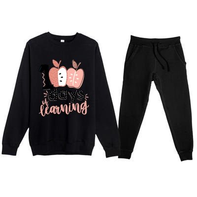 100 Days Of Learning Back To School Premium Crewneck Sweatsuit Set