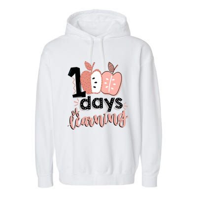 100 Days Of Learning Back To School Garment-Dyed Fleece Hoodie