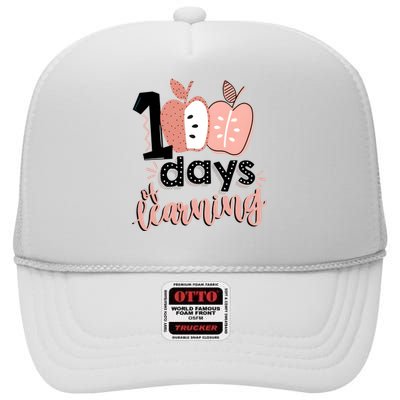 100 Days Of Learning Back To School High Crown Mesh Back Trucker Hat