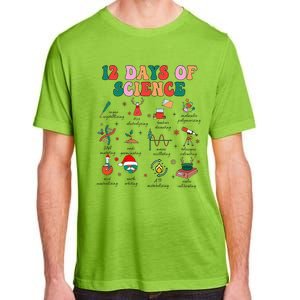 12 Days Of Science Scientist Teacher Christmas Science Xmas Adult ChromaSoft Performance T-Shirt