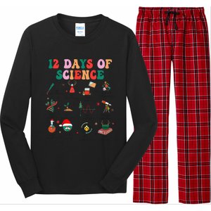 12 Days Of Science Scientist Teacher Christmas Science Xmas Long Sleeve Pajama Set