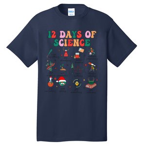 12 Days Of Science Scientist Teacher Christmas Science Xmas Tall T-Shirt