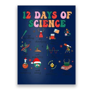 12 Days Of Science Scientist Teacher Christmas Science Xmas Poster