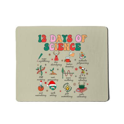 12 Days Of Science Scientist Teacher Christmas Science Xmas Mousepad