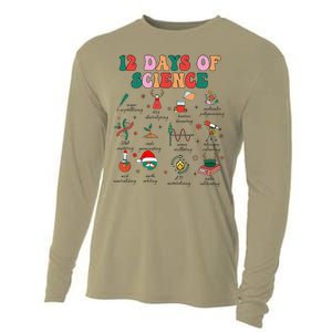 12 Days Of Science Scientist Teacher Christmas Science Xmas Cooling Performance Long Sleeve Crew