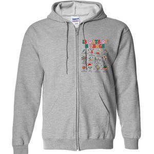 12 Days Of Science Scientist Teacher Christmas Science Xmas Full Zip Hoodie