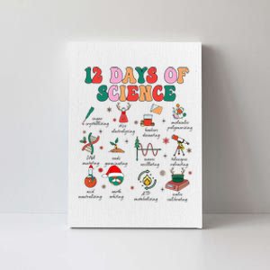 12 Days Of Science Scientist Teacher Christmas Science Xmas Canvas