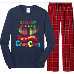 100 Days Of School Got Me Feeling Cray Cray Long Sleeve Pajama Set