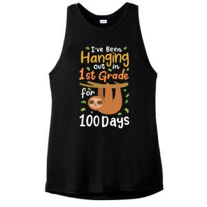 100 Days Of School Sloth 1St Grade Student Cute Gift Ladies PosiCharge Tri-Blend Wicking Tank