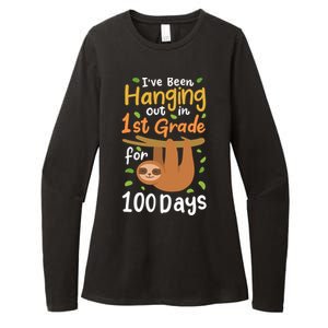 100 Days Of School Sloth 1St Grade Student Cute Gift Womens CVC Long Sleeve Shirt