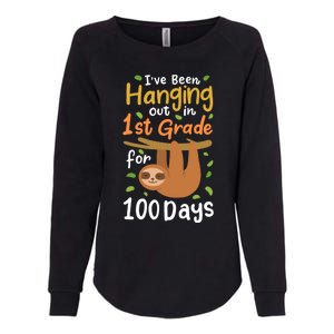 100 Days Of School Sloth 1St Grade Student Cute Gift Womens California Wash Sweatshirt