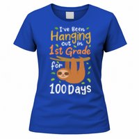 100 Days Of School Sloth 1St Grade Student Cute Gift Women's T-Shirt