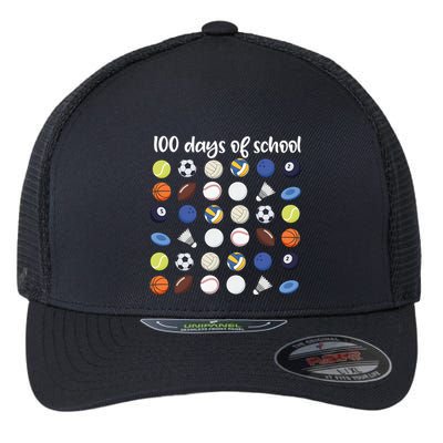 100th Days Of School Pe Teacher Flexfit Unipanel Trucker Cap