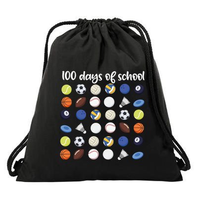100th Days Of School Pe Teacher Drawstring Bag