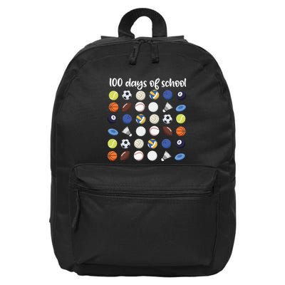 100th Days Of School Pe Teacher 16 in Basic Backpack
