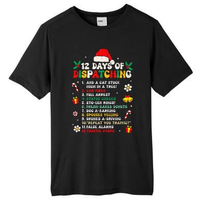 12 Days Of Dispatching Christmas Pajama Xmas Dispatcher  Tall Fusion ChromaSoft Performance T-Shirt