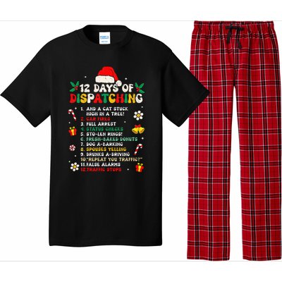 12 Days Of Dispatching Christmas Pajama Xmas Dispatcher  Pajama Set