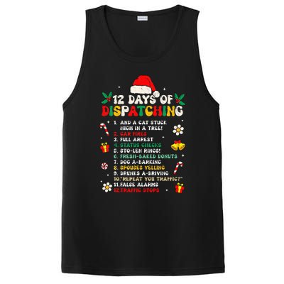 12 Days Of Dispatching Christmas Pajama Xmas Dispatcher  PosiCharge Competitor Tank