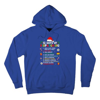 12 Days Of Dispatching Christmas Pajama Xmas Dispatcher  Hoodie