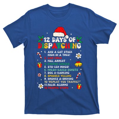 12 Days Of Dispatching Christmas Pajama Xmas Dispatcher  T-Shirt