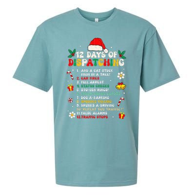 12 Days Of Dispatching Christmas Pajama Xmas Dispatcher  Sueded Cloud Jersey T-Shirt