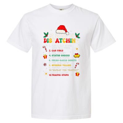 12 Days Of Dispatching Christmas Pajama Xmas Dispatcher  Garment-Dyed Heavyweight T-Shirt