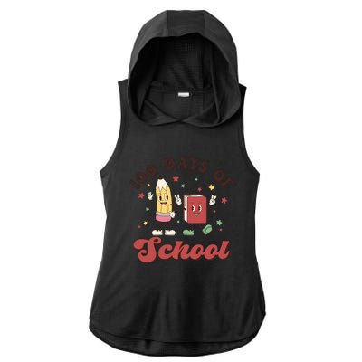 100 Days Of School 100th Day Of School Ladies PosiCharge Tri-Blend Wicking Draft Hoodie Tank