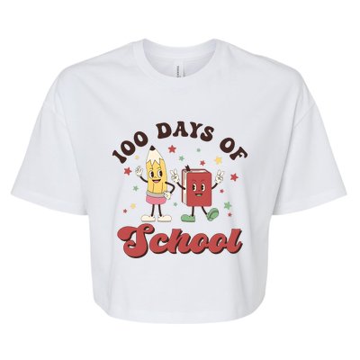 100 Days Of School 100th Day Of School Bella+Canvas Jersey Crop Tee