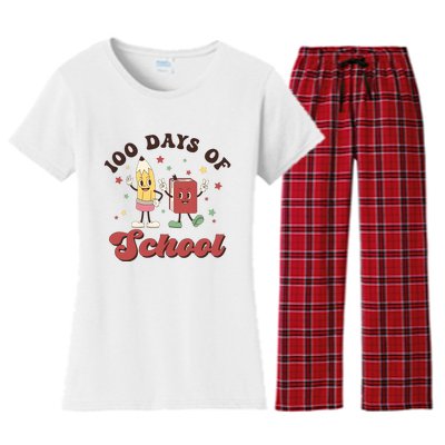 100 Days Of School 100th Day Of School Women's Flannel Pajama Set