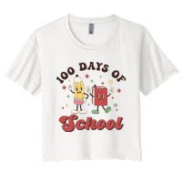 100 Days Of School 100th Day Of School Women's Crop Top Tee