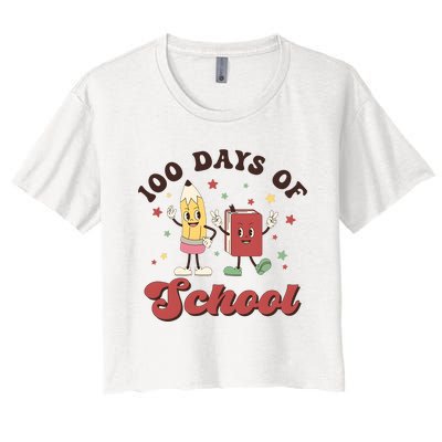 100 Days Of School 100th Day Of School Women's Crop Top Tee